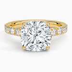 Anthology Half Coverage Diamond Ring (1/2 ct. tw.) Yellow Gold 18k Cushion Engagement Ring