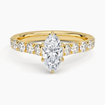 Anthology Half Coverage Diamond Ring (1/2 ct. tw.) Yellow Gold 18k Marquise Engagement Ring