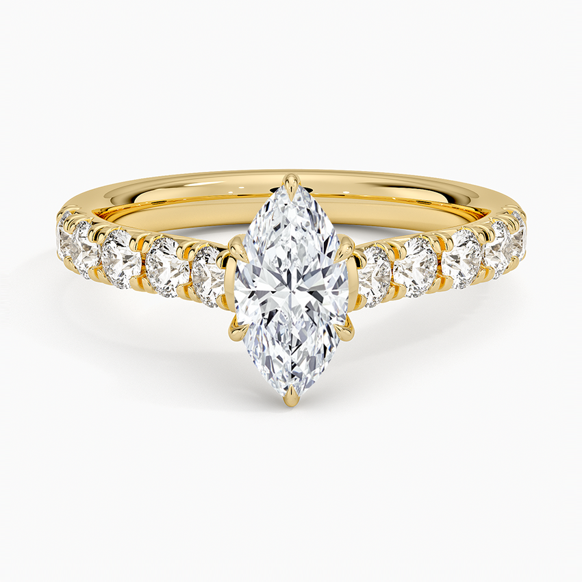 Anthology Half Coverage Diamond Ring (1/2 ct. tw.) Yellow Gold 18k Marquise Engagement Ring