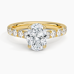 Anthology Half Coverage Diamond Ring (1/2 ct. tw.) Yellow Gold 18k Oval Engagement Ring