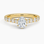 Anthology Half Coverage Diamond Ring (1/2 ct. tw.) Yellow Gold 18k Pear Engagement Ring