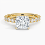 Anthology Half Coverage Diamond Ring (1/2 ct. tw.) Yellow Gold 18k Princess Engagement Ring