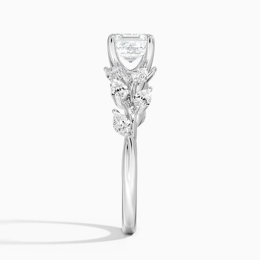 Amaranta Diamond Ring (1/2 ct. tw.) Platinum Emerald Engagement Ring