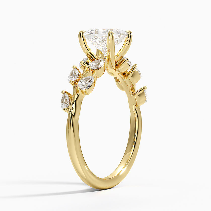 Amaranta Diamond Ring (1/2 ct. tw.) Yellow Gold 18k Princess Engagement Ring