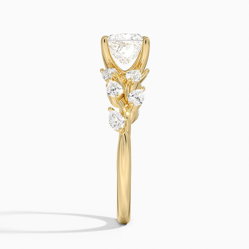 Amaranta Diamond Ring (1/2 ct. tw.) Yellow Gold 18k Princess Engagement Ring