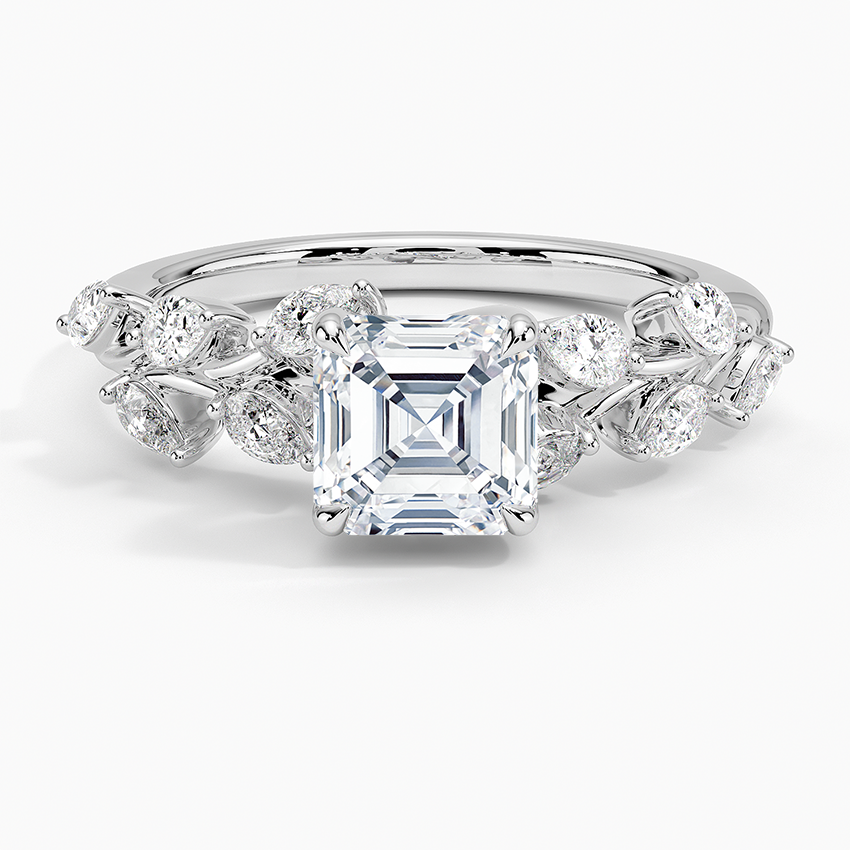 Amaranta Diamond Ring (1/2 ct. tw.) Platinum Asscher Engagement Ring