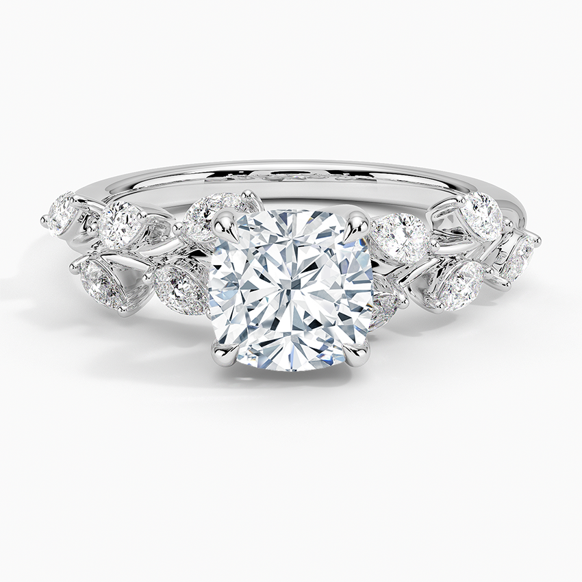 Amaranta Diamond Ring (1/2 ct. tw.) Platinum Cushion Engagement Ring
