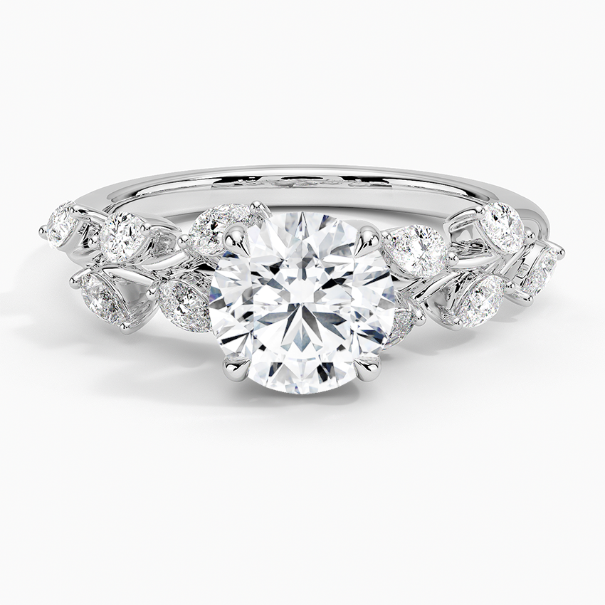 Amaranta Diamond Ring (1/2 ct. tw.) Platinum Round Engagement Ring