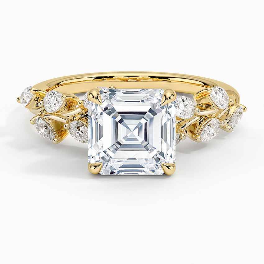 Amaranta Diamond Ring (1/2 ct. tw.) Yellow Gold 18k Asscher Engagement Ring