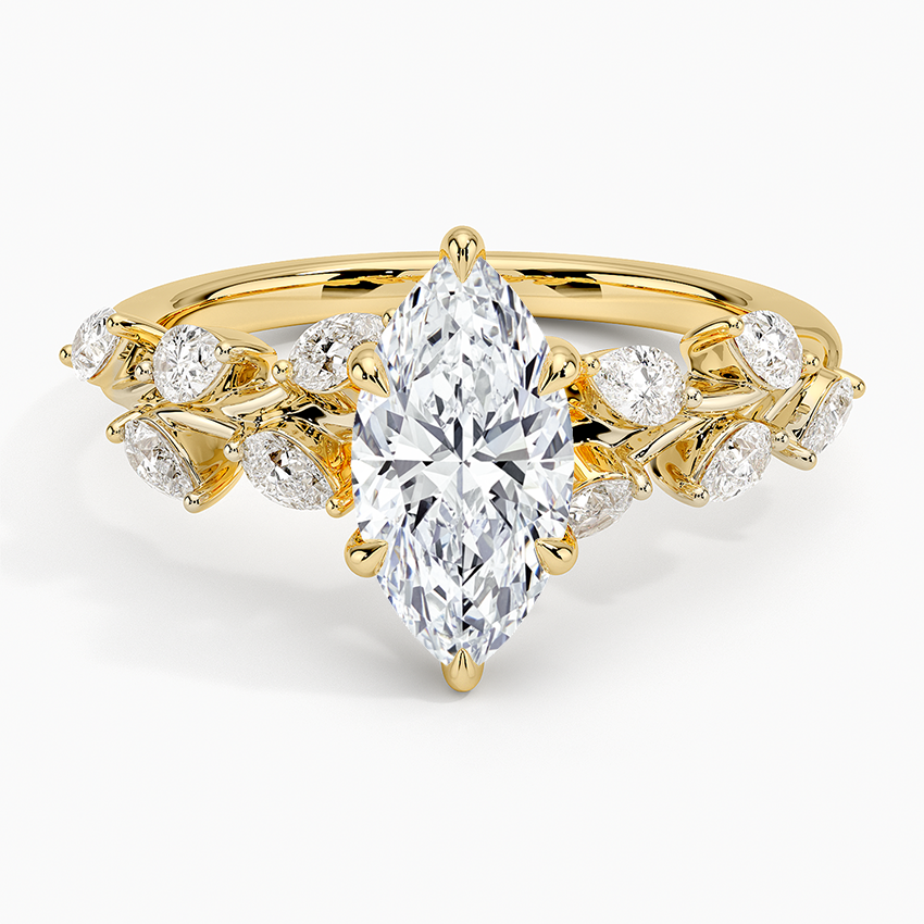 Amaranta Diamond Ring (1/2 ct. tw.) Yellow Gold 18k Marquise Engagement Ring