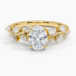 Amaranta Diamond Ring (1/2 ct. tw.) Yellow Gold 18k Oval Engagement Ring