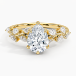 Amaranta Diamond Ring (1/2 ct. tw.) Yellow Gold 18k Pear Engagement Ring