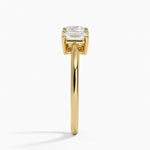 Luxe Rhiannon Three Stone Diamond Ring (3/4 ct. tw.) Yellow Gold 18k Cushion Engagement Ring