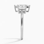 Luxe Rhiannon Three Stone Diamond Ring (3/4 ct. tw.) Platinum Marquise Engagement Ring