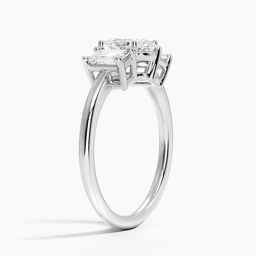 Luxe Rhiannon Three Stone Diamond Ring (3/4 ct. tw.) Platinum Oval Engagement Ring
