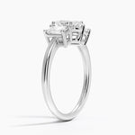Luxe Rhiannon Three Stone Diamond Ring (3/4 ct. tw.) Platinum Oval Engagement Ring