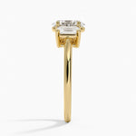 Luxe Rhiannon Three Stone Diamond Ring (3/4 ct. tw.) Yellow Gold 18k Oval Engagement Ring