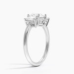 Luxe Rhiannon Three Stone Diamond Ring (3/4 ct. tw.) Platinum Princess Engagement Ring