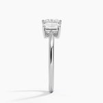 Luxe Rhiannon Three Stone Diamond Ring (3/4 ct. tw.) Platinum Princess Engagement Ring