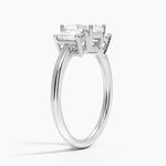 Luxe Rhiannon Three Stone Diamond Ring (3/4 ct. tw.) Platinum Radiant Engagement Ring