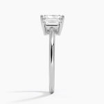 Luxe Rhiannon Three Stone Diamond Ring (3/4 ct. tw.) Platinum Radiant Engagement Ring