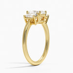 Luxe Rhiannon Three Stone Diamond Ring (3/4 ct. tw.) Yellow Gold 18k Radiant Engagement Ring