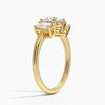 Luxe Rhiannon Three Stone Diamond Ring (3/4 ct. tw.) Yellow Gold 18k Round Engagement Ring
