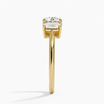 Luxe Rhiannon Three Stone Diamond Ring (3/4 ct. tw.) Yellow Gold 18k Round Engagement Ring