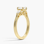 Opera Perfect Fit Diamond Ring Yellow Gold 18k Asscher Engagement Ring
