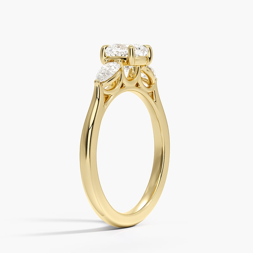Opera Perfect Fit Diamond Ring Yellow Gold 18k Cushion Engagement Ring