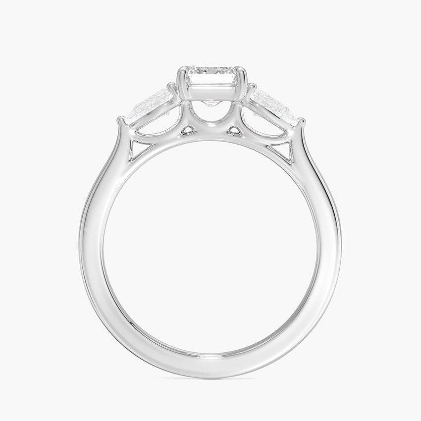 Opera Perfect Fit Diamond Ring Platinum Emerald Engagement Ring