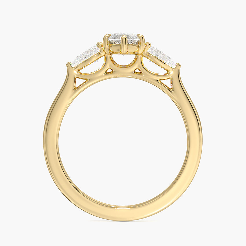 Opera Perfect Fit Diamond Ring Yellow Gold 18k Marquise Engagement Ring