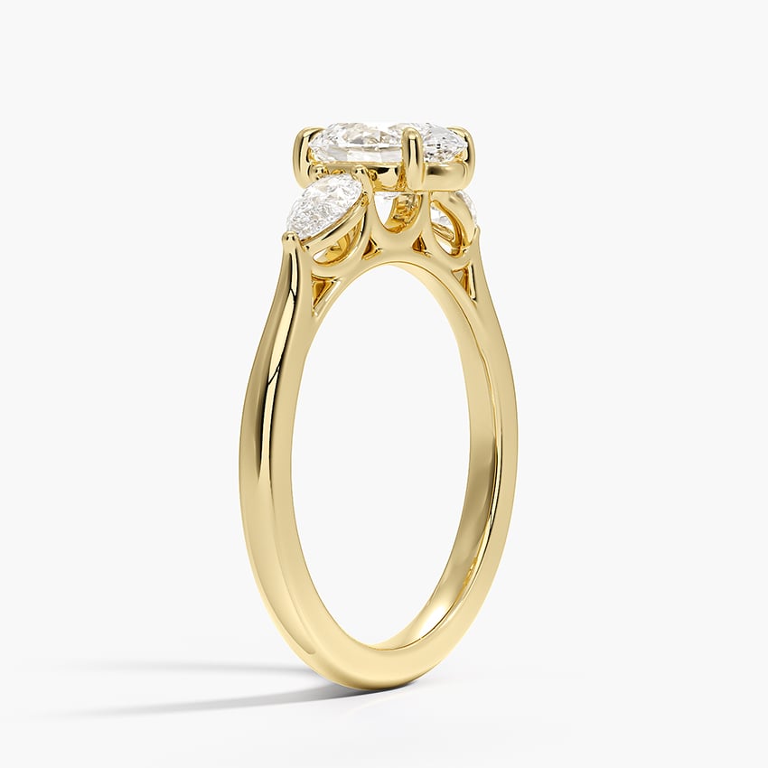 Opera Perfect Fit Diamond Ring Yellow Gold 18k Oval Engagement Ring