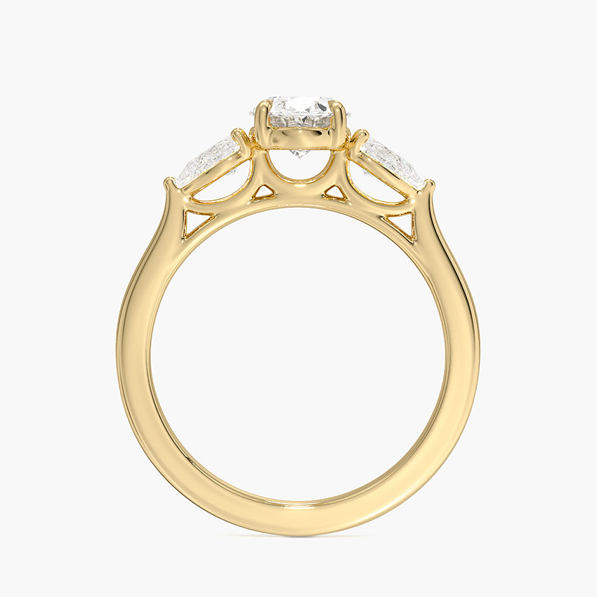 Opera Perfect Fit Diamond Ring Yellow Gold 18k Oval Engagement Ring