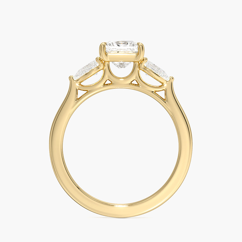 Opera Perfect Fit Diamond Ring Yellow Gold 18k Princess Engagement Ring