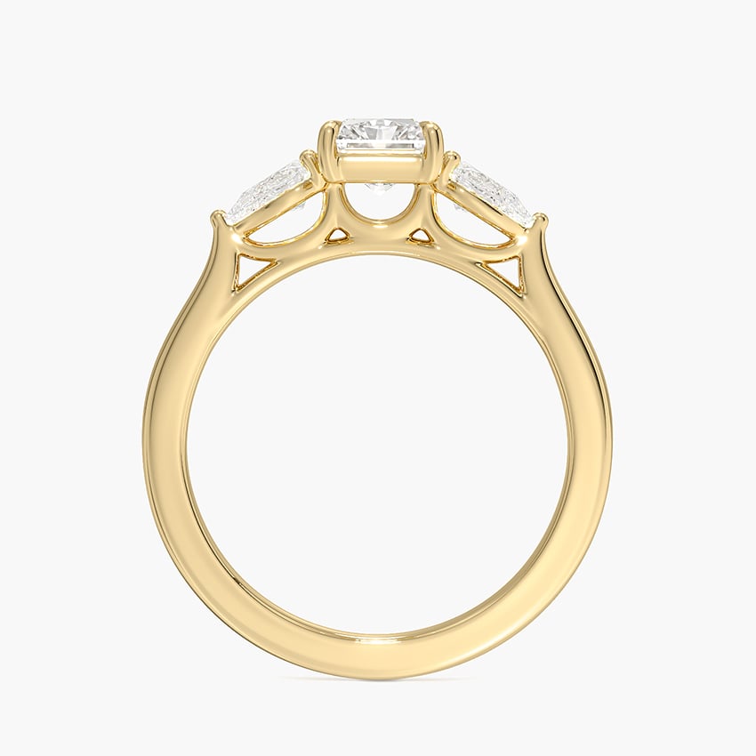 Opera Perfect Fit Diamond Ring Yellow Gold 18k Radiant Engagement Ring