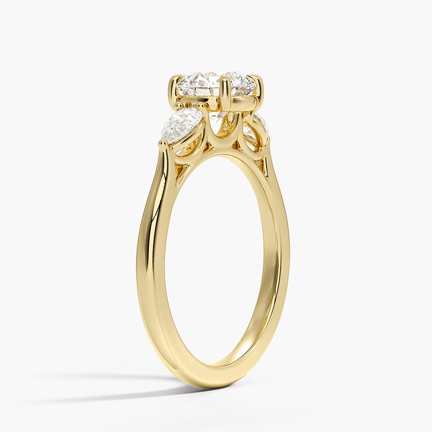 Opera Perfect Fit Diamond Ring Yellow Gold 18k Round Engagement Ring