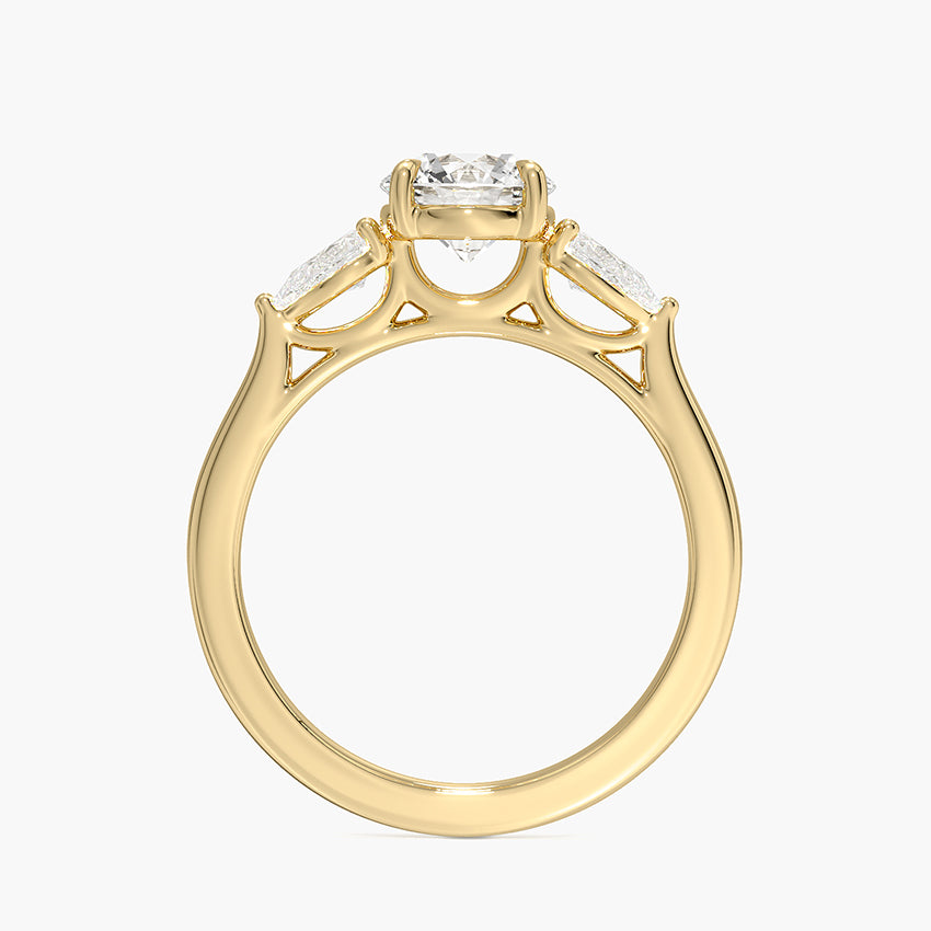 Opera Perfect Fit Diamond Ring Yellow Gold 18k Round Engagement Ring