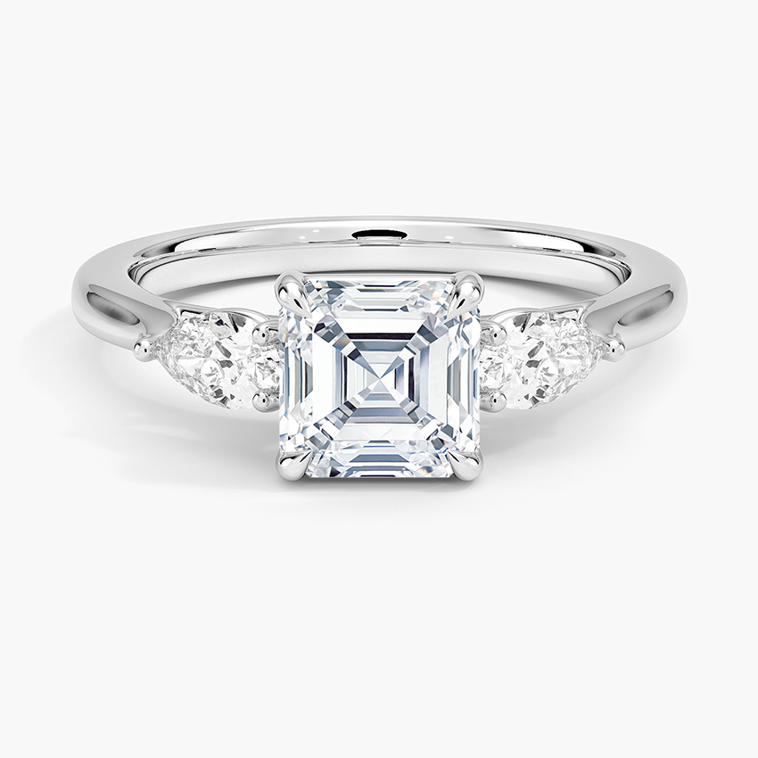 Opera Perfect Fit Diamond Ring Platinum Asscher Engagement Ring