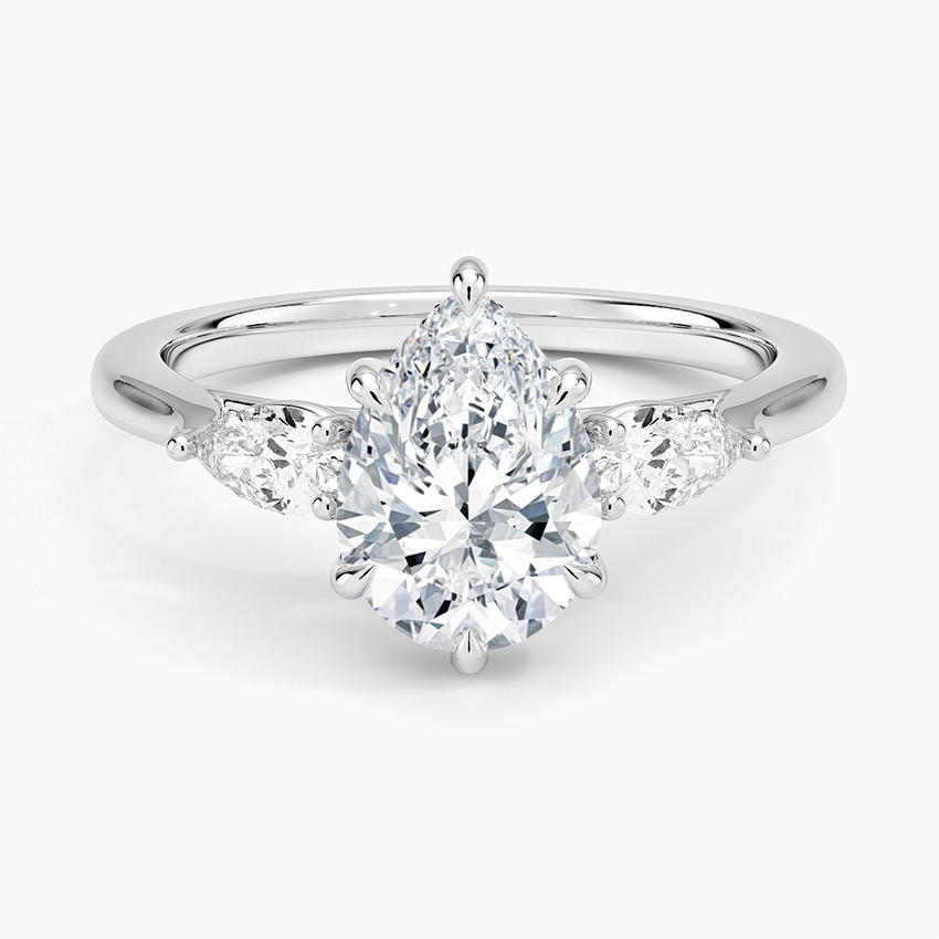 Opera Perfect Fit Diamond Ring Platinum Pear Engagement Ring