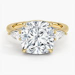 Opera Perfect Fit Diamond Ring Yellow Gold 18k Cushion Engagement Ring
