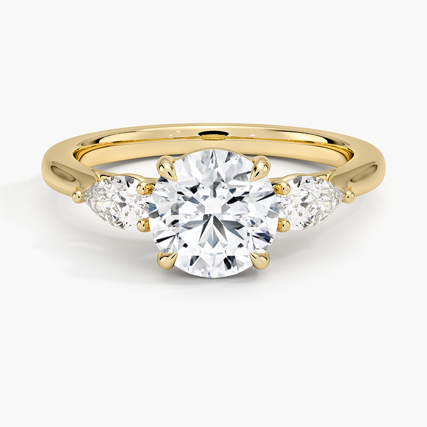 Opera Perfect Fit Diamond Ring Yellow Gold 18k Round Engagement Ring