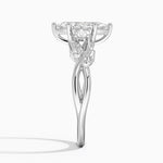 Budding Willow Three Stone Diamond Ring Platinum Marquise Engagement Ring