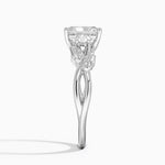Budding Willow Three Stone Diamond Ring Platinum Radiant Engagement Ring
