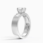 Peyton 5mm Channel-Set Diamond Ring Platinum Cushion Engagement Ring