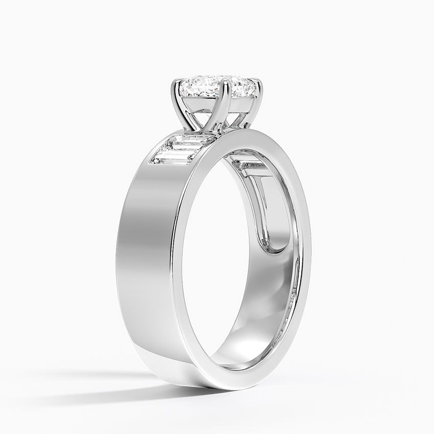Peyton 5mm Channel-Set Diamond Ring Platinum Cushion Engagement Ring