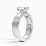 Peyton 5mm Channel-Set Diamond Ring Platinum Emerald Engagement Ring