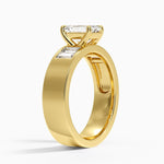 Peyton 5mm Channel-Set Diamond Ring Yellow Gold 18k Emerald Engagement Ring