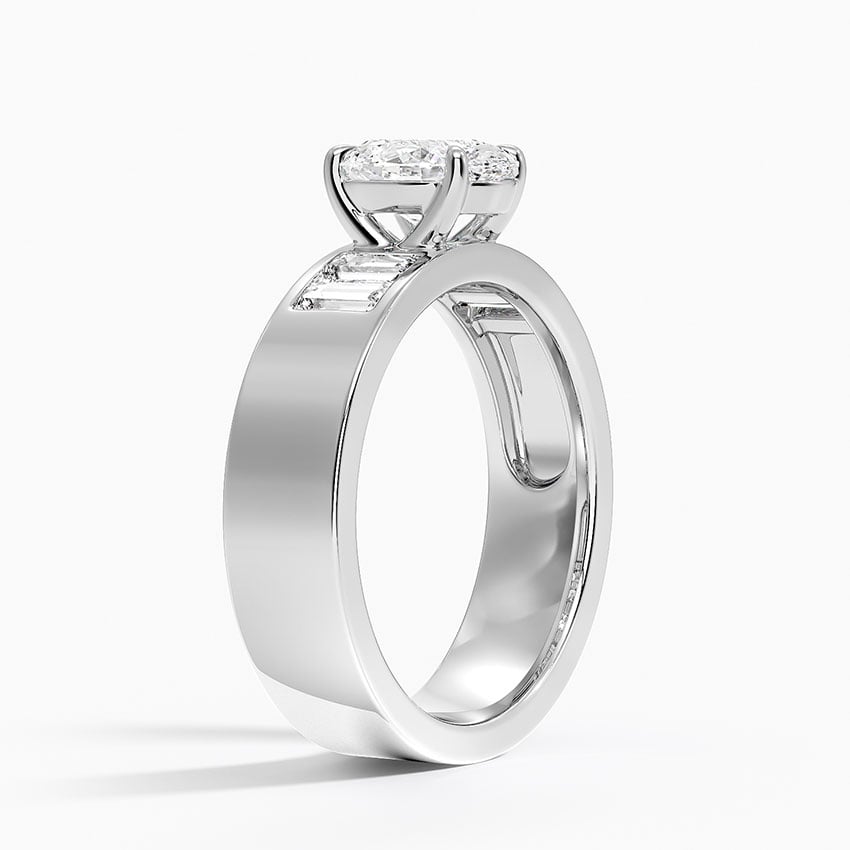 Peyton 5mm Channel-Set Diamond Ring Platinum Oval Engagement Ring