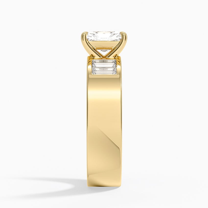 Peyton 5mm Channel-Set Diamond Ring Yellow Gold 18k Radiant Engagement Ring